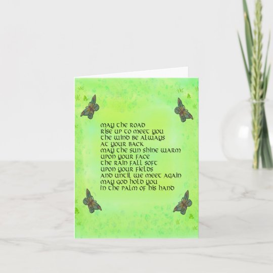 May the road rise up to meet you - Irish poem Card ...