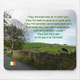 May the road rise up to meet you-Irish Verse Mouse Mat