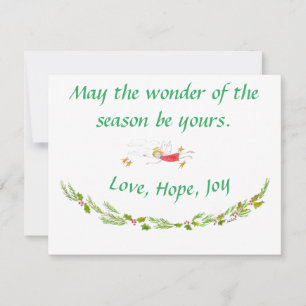 May the Wonder of Season be Yours text Holiday Card