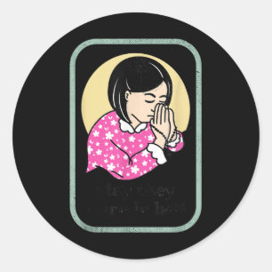 May They Burn In Hell Funny Sarcastic Ironic Joke Classic Round Sticker