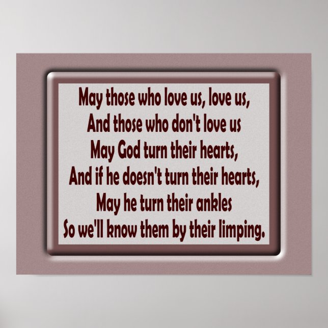 May those who love us -- Art Poster (Front)