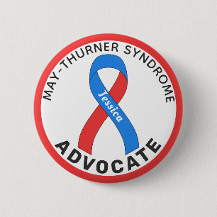 May-Thurner Syndrome  Advocate Ribbon White Button