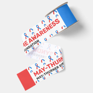 May-Thurner Syndrome Awareness Pattern Ribbon Grosgrain Ribbon