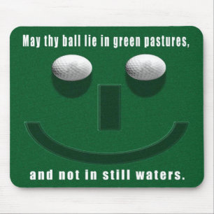 may thy ball lie in green pastures mouse mat/pad mat