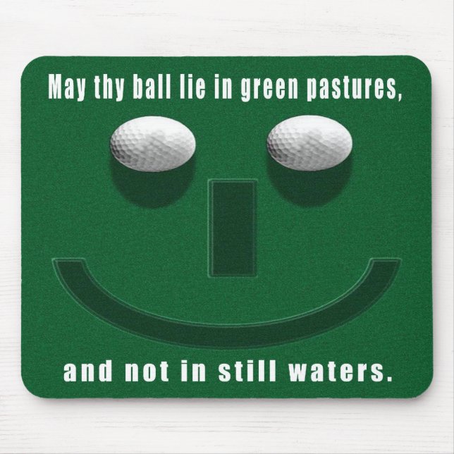 may thy ball lie in green pastures mouse mat/pad mat (Front)