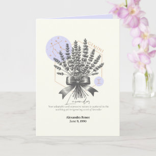 May to June Birth Flower Custom Birthday Card