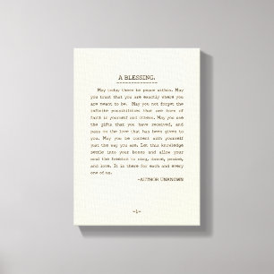 May today there be peace within canvas print