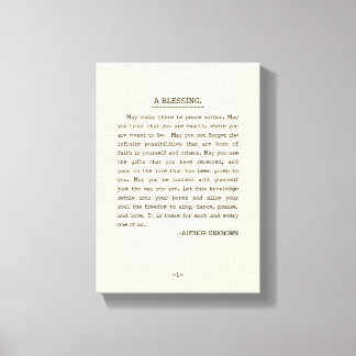 May today there be peace within canvas print