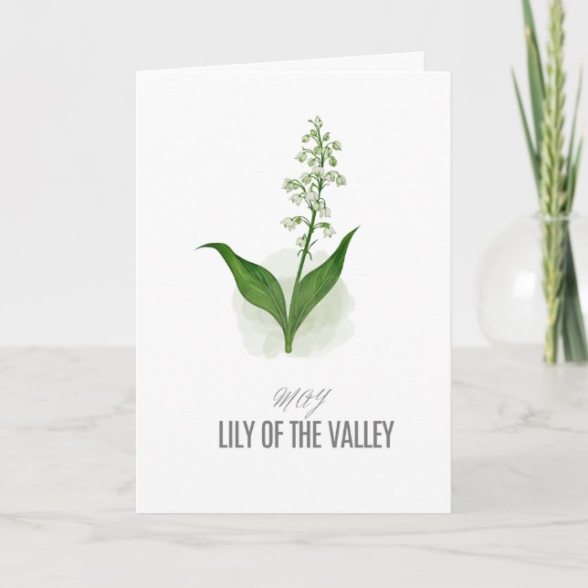 May Violet Birth Flower  T-Shirt Watercolor Holiday Card (Front)