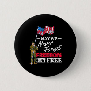 May we forget freedom isnt us flag memorial day Ma 6 Cm Round Badge