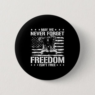 May we never forget freedom isnt veterans day May 6 Cm Round Badge