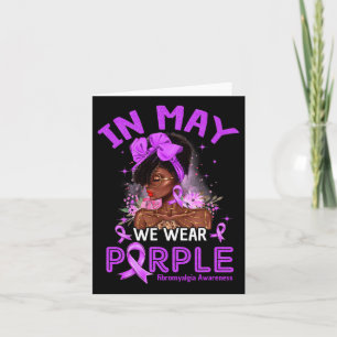 May We Wear Purple Black Women Fibromyalgia Awaren Card