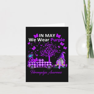 May We Wear Purple Fibromyalgia Awareness Gifts  Card