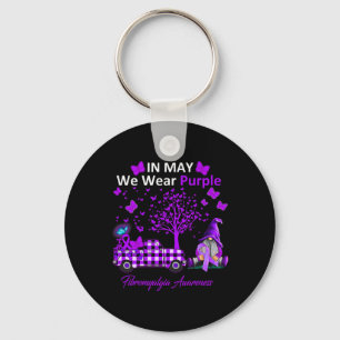 May We Wear Purple Fibromyalgia Awareness Gifts Key Ring