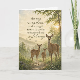May Wisdom and Strength Return Deer Birthday Card