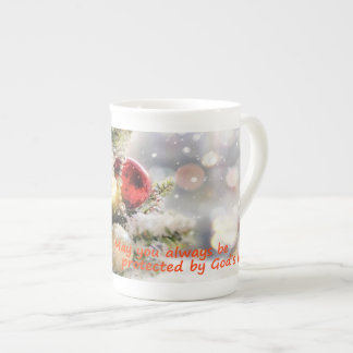 May you always be protected by God's love  Bone China Mug
