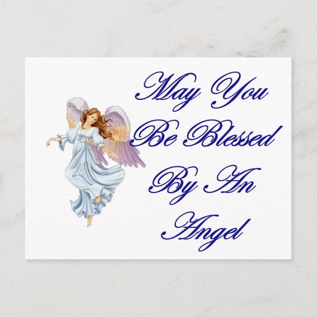 May You Be Blessed By An Angel Postcard (Front)