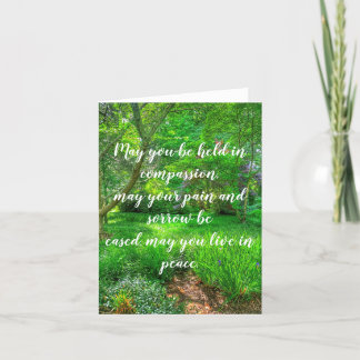 May you be held in compassion, North Carolina Thank You Card