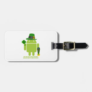 May You Live As Long As You Want Irish Bug Droid Luggage Tag