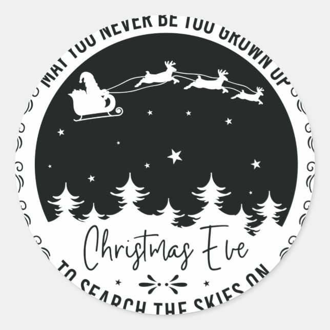 May You Never be Too Old to Search the Skies Classic Round Sticker (Front)