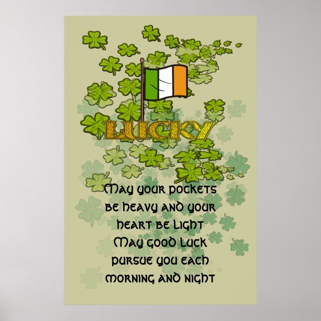 May you pockets be heavy and heart be light poster (Front)