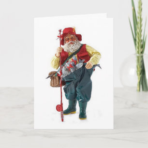 MAY YOUR CATCH BE LARGE/CHRISTMAS HAPPY FISHERMAN HOLIDAY CARD