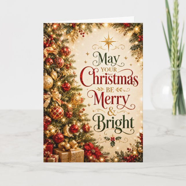 May Your Christmas Be Merry & Bright Card (Front)