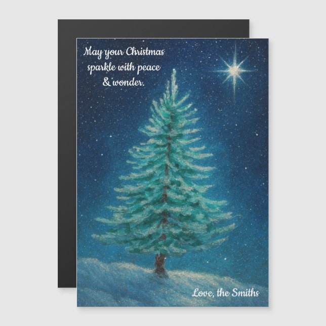 May Your Christmas Sparkle Magnetic Holiday Card (Front/Back)