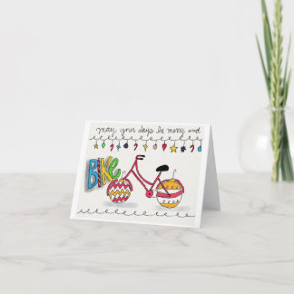 May your days be merry and bike holiday card