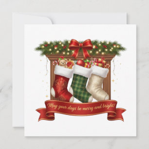 MAY YOUR DAYS BE MERRY AND BRIGHT CARD