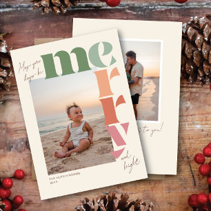 May Your Days Be Merry Colourful Christmas Card