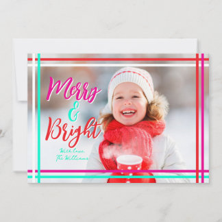 May Your Days Plaid Border Christmas Card