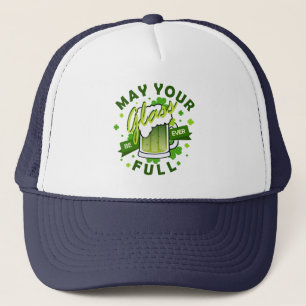 May Your Glass Be Full Green Beer St. Patrick's Trucker Hat