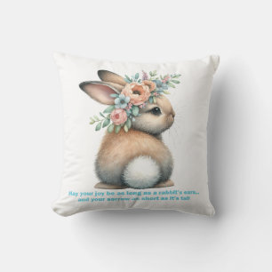 May Your Joy Be As Long As A Rabbit's Ears Cushion