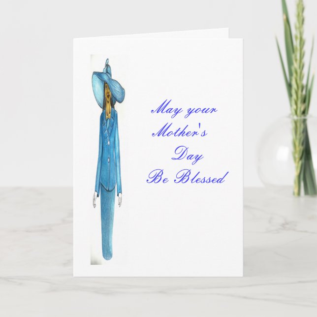 May your Mother's Day Be Blessed. Card (Front)