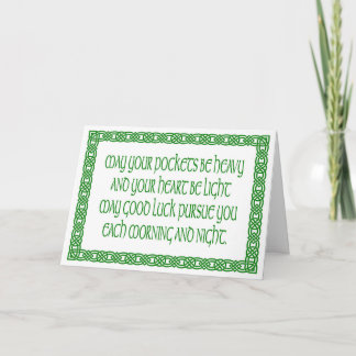 May your pockets be heavy St. Patrick's day card