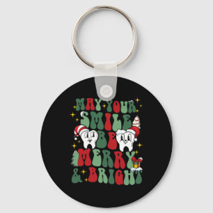 May Your Smile Be Merry And Bright Dental Dentist Key Ring