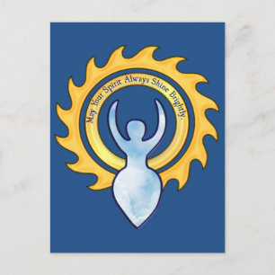 May Your Spirit Shine Brightly Goddess Postcard