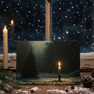 May Your Yuletide Glow Gothic Yule Winter Solstice Holiday Card