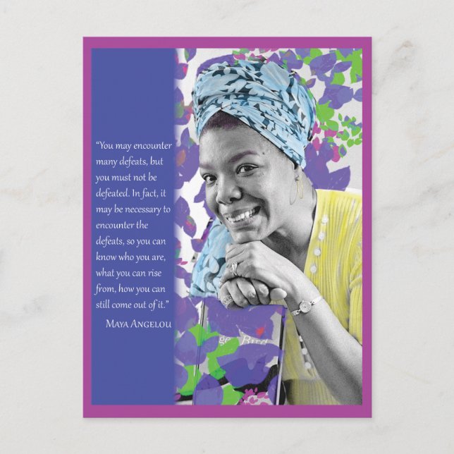 Maya Angelou postcard (Front)