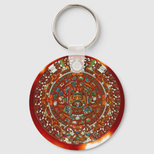 maya aztec calendar key ring