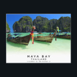 Maya Bay Thailand Coordinates Postcard<br><div class="desc">Beautiful Maya Bay Thailand Coordinates Postcard.</div>