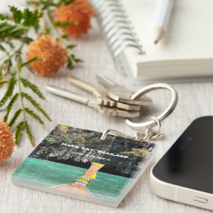Maya Bay Thailand GPS Key Ring