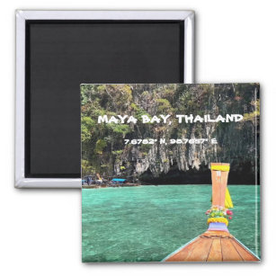 Maya Bay Thailand GPS Magnet
