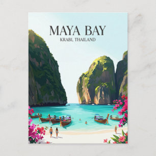 Maya Bay Thailand Postcard