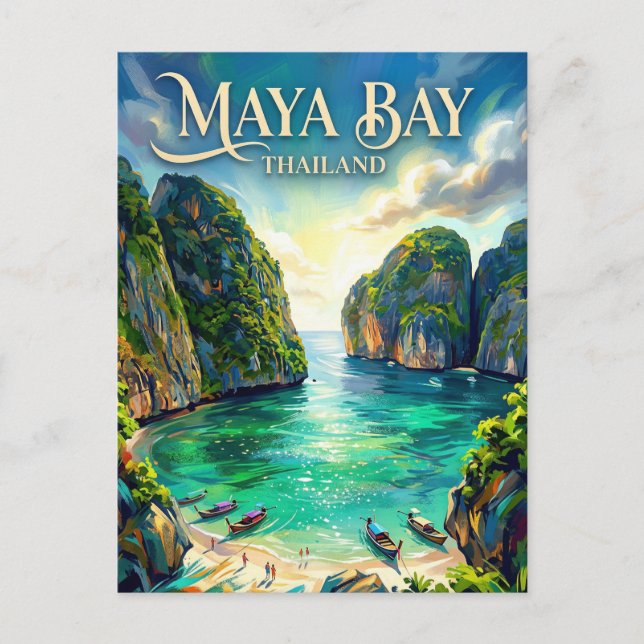 Maya Bay Thailand Postcard (Front)