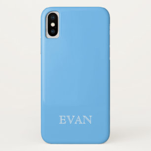 MAYA BLUE Solid Background iPhone X Case