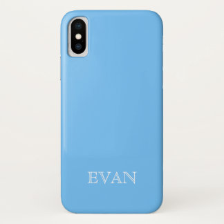 MAYA BLUE Solid Background iPhone X Case