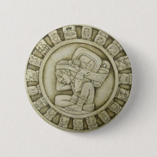 Maya calendar 6 cm round badge