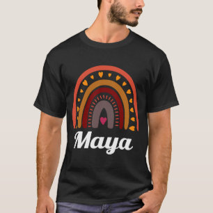 Maya Colourful Rainbow womengirlbaby name idea T-Shirt